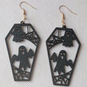 Spooky Halloween Casket Earrings, Fun Earrings, Funky Earrings, Unique Earrings